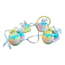 Avon Easter Bunny Ornaments Set Of 4 Vintage  picture