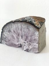 Vintage Natural Amethyst Church Cave Crystal Geode - Cut And Polished 5” picture