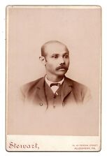 1889 CABINET CARD STEWART HANDSOME AFRICAN AMERICAN MAN ALLEGHENY PENNSYLVANIA picture