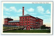 c1940's Sugar Factory Building Exterior Garden City Kansas KS Unposted Postcard picture