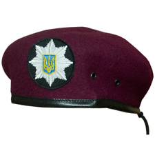 real berets of the Ukrainian police Raspberry 100% wool size L or 57  picture