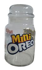 Clear Glass Jar For Nutter Butter Bites Snack Size Chips Ahoy Mini Oreo 7” Tall picture