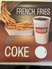 Vintage Coca Cola Ad Poster Display French Fries & Coke MEDIUM picture