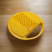 Vintage Tupperware Kitchen Work Unit Lid And Double Sided Grater Yellow 1986 picture