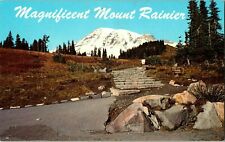 Postcard Magnificent Mt Ranier Paradise Valley Seattle Washington A45 picture