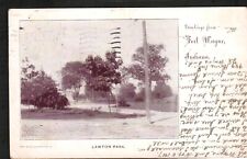 Antique Old Postcard Fort Wayne IN Flag Cancel 1907 Lawton Park Vintage picture