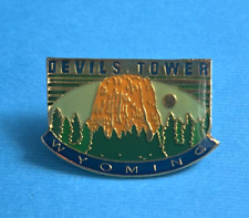 Devils Tower National Monument Wyoming Souvenir Travel Lapel Pin picture