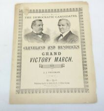 1884 Cleveland Hendricks NATIONAL DEMOCRATIC CANDIDATES Victory March Freeman picture