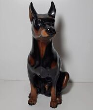 HUGE 19.5in 50cm Vintage Doberman Dog Statue  picture