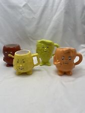 Vintage Actos Medical Advertising Set Of 4 Coffee Mugs Stomach Liver Unique picture
