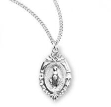 Miraculous Medal Sterling Silver Size 1.0in  x 0.6in Features Die Struck Medal picture