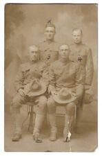 RPPC WW1 4 Army Soldiers Coblenz Germany Studio Real Photo Postcard picture
