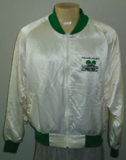 Vtg CAESARS PALACE Lucky Leprechaun Keno Tournament White Satin Jacket Men 2XL picture