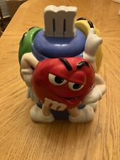M&M’s Ceramic Cookie Jar: Multi Color Character: Red, Green, Yellow (Mars) Rare picture