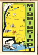 Vintage Travel Decal Sticker Mississippi State  Lindgren Turner Co In Wax Sleeve picture