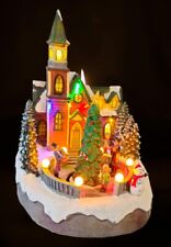 2023 AVON HOLIDAY TABLETOP MUSICAL ANIMATED LIGHT UP CHURCH-PLAYS MULTIPLE SONGS picture