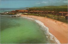 c1960s Sheraton Kauai Resort Hotel Kauai Hawaii beach ocean birds eye view E878 picture