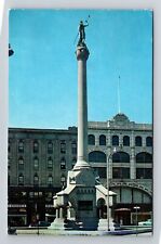 Troy NY-New York, Monument Square, Soldier's Sailor's Monument Vintage Postcard picture