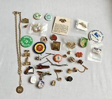 Large Lot of Pins, Badges, and Misc Men's Jewlry...Tie Clips, Olympic Pins picture