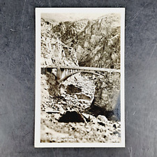 VINTAGE 1940'S REAL PHOTO POST CARD RIVER GORGE AT LAKE CHELAN, WA RPPC POSTCARD picture