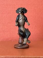 Vintage 1930s Austrian Bergmann style bronze cold painted Daschound dog figurine picture