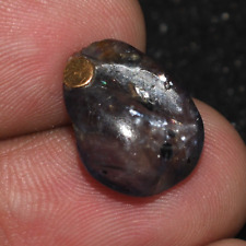 Authentic Ancient Roman Sapphire Crystal Bead with Gold Inlay in Good Condition picture