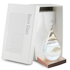 Enkrio Storm Glass Weather Station Weather Predictor Barometer Bottle with Wood  picture