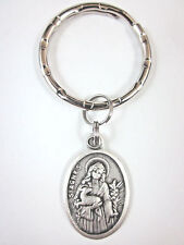 St Agnes of Rome Medal Italy Key Ring w/ Gift Box & Prayer Card picture