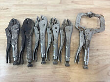 Lot Of 6 Vintage Vise Grip Dewitt Peterson USA All Working picture