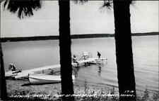 La Porte Minnesota MN Point of Pines Resort Dock Real Photo Vintage Postcard picture