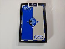Vintage Delta Airlines Factory Sealed Playing Cards Plastic Coated picture