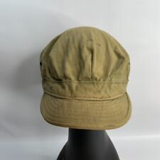 US Army WWII OD HBT Field Cap Combat Fatigue Hat Herringbone Twill Vintage  picture