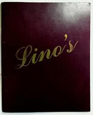 1980's Menu LINO'S Pasta Seafood Steaks Restaurant Rochester Hills Michigan picture