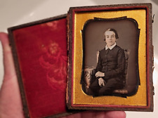 Beautiful quarter plate early daguerreotype in a split case pristine plate picture