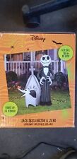 Gemmy 5ft Tall Nightnare Before Chistmas Jack w/ Zero Doghouse halloween Inflata picture