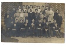 c1900s Large Group Of People Parents Children RPPC Real Photo Postcard picture