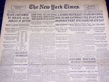 1937 AUGUST 18 NEW YORK TIMES - BLACK CONFIRMED BY SENATE 63-16 - NT 2779 picture