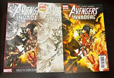 AVENGERS INVADERS #1 (Marvel 2008) -- 1st Print + Ross Variant + Sketchbook Set picture