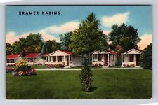 Milford CT-Connecticut, Kramer Kabin's, Advertising, Vintage Souvenir Postcard picture