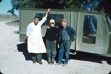 1959 Dad Son Camp Chef McCullough Ranch Uvalde Texas 35mm Slide picture