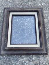 VINTAGE ANTIQUE 1950s 8x10 MEXICO WOOD LINEN LINER GLASS PICTURE PAINTING FRAME  picture