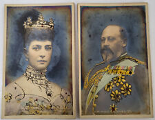 PR 1906 BAS RELIEF HC RPPCs BRITISH ROYALTY QUEEN ALEXANDRA KING EDWARD VII EXC picture