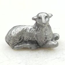 Vintage Pewter Miniature Lamb Sheep Christmas Nativity picture