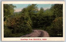Mantua, Ohio OH - Scenic Road, Greetings from Mantua - Vintage Postcard - Posted picture
