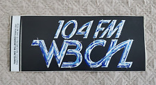 Vintage 1980's 104 FM WBCN Boston Bumper Sticker Decal Matte Black  picture