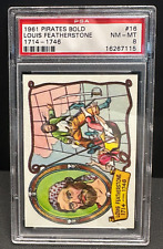 Louis Featherstone 1961 Pirates Bold Vintage Card #16 Graded PSA 8 NM-MT picture