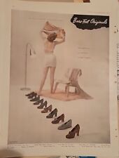 1948 Women's Barefoot Originals Shoes Girdle Bra Photo Vintage Fashion Ad picture