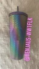 Starbucks Oil Slick Rainbow Studded Cold Cup Tumbler Fall 2023 , 24oz picture