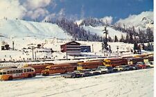 Ski Acres Resort at Snoqualmie Pass, WA with school buses vintage unposted picture