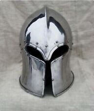Medieval Barbuta Helmet 18G Steel Knight Templar Battle Ready Cosplay Helmet picture